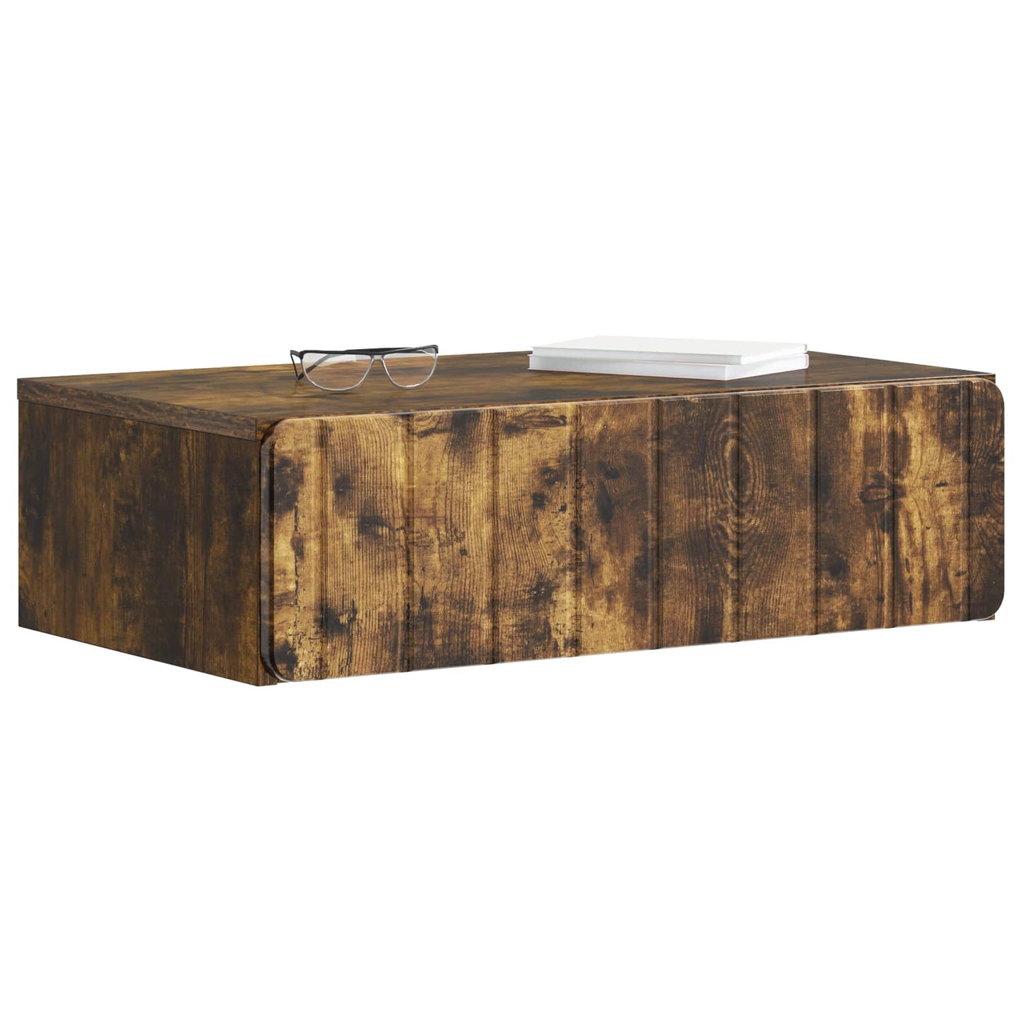 Vegghengt Sidebord Røkt Eik 59 x 34,5 x 17 cm Konstruert tre