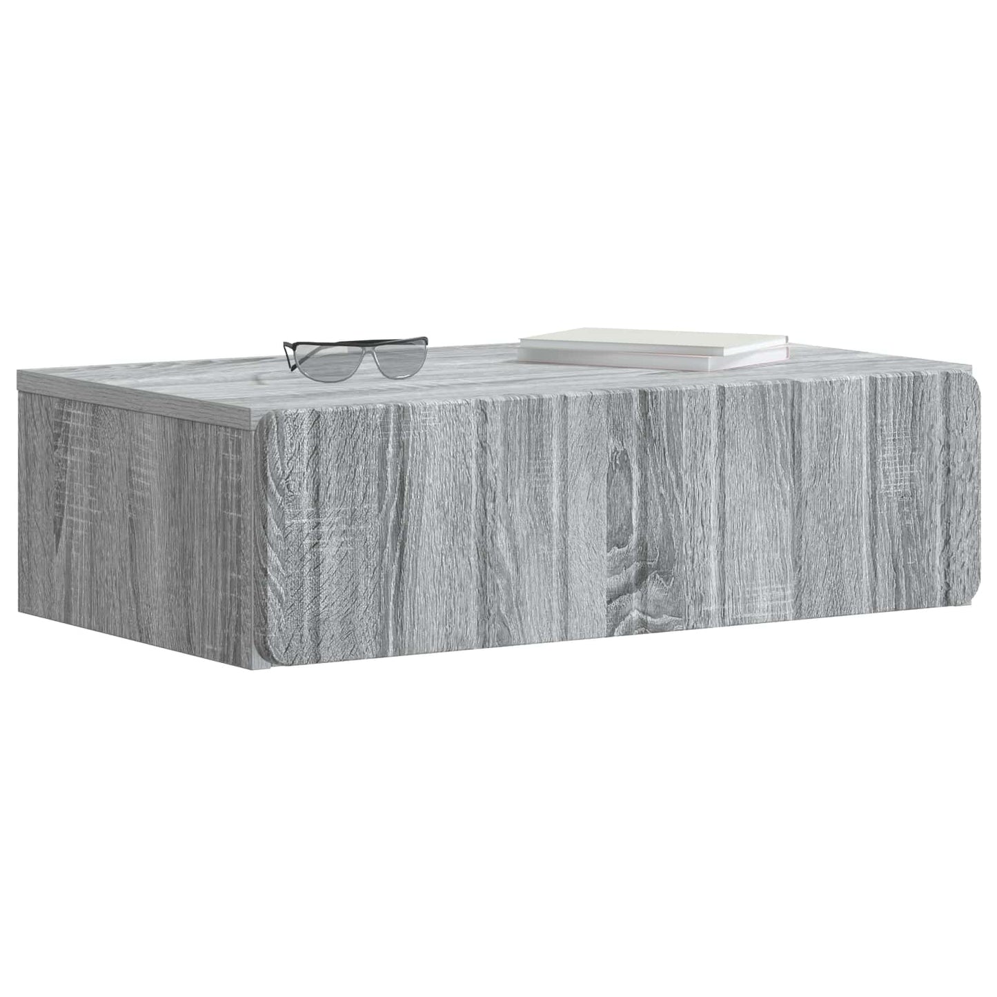 Vegghengt Sidebord Grå sonoma 59 x 34,5 x 17 cm Konstruert tre