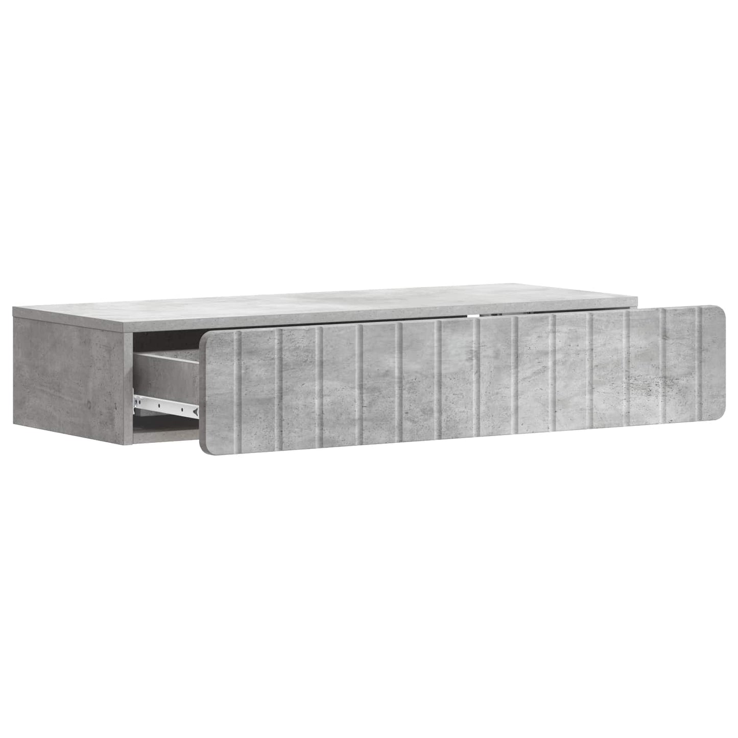 Vegghengt Sidebord Betonggrå 87,5 x 34,5 x 17 cm Konstruert tre