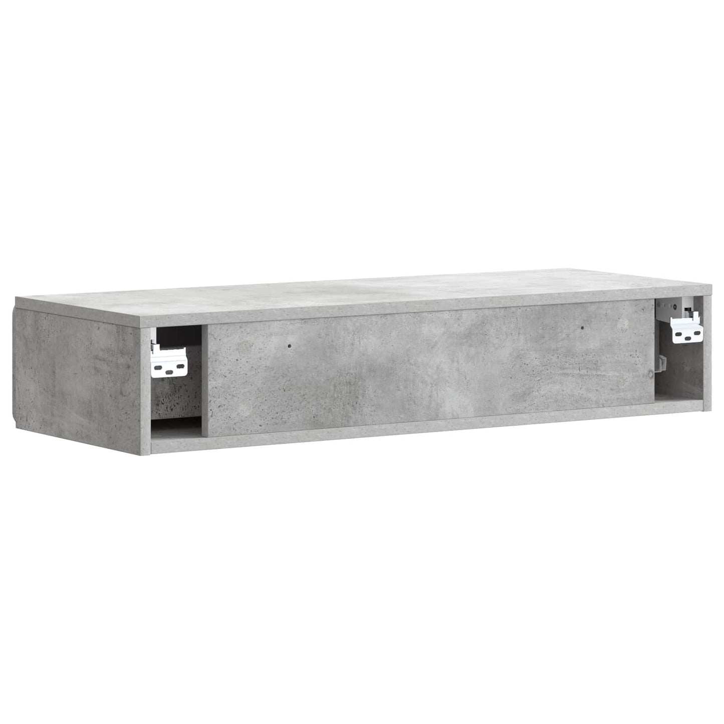 Vegghengt Sidebord Betonggrå 87,5 x 34,5 x 17 cm Konstruert tre