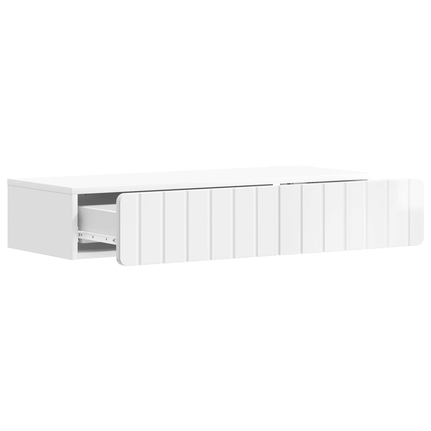 Vegghengt Sidebord Høgglans hvit 87,5 x 34,5 x 17 cm
