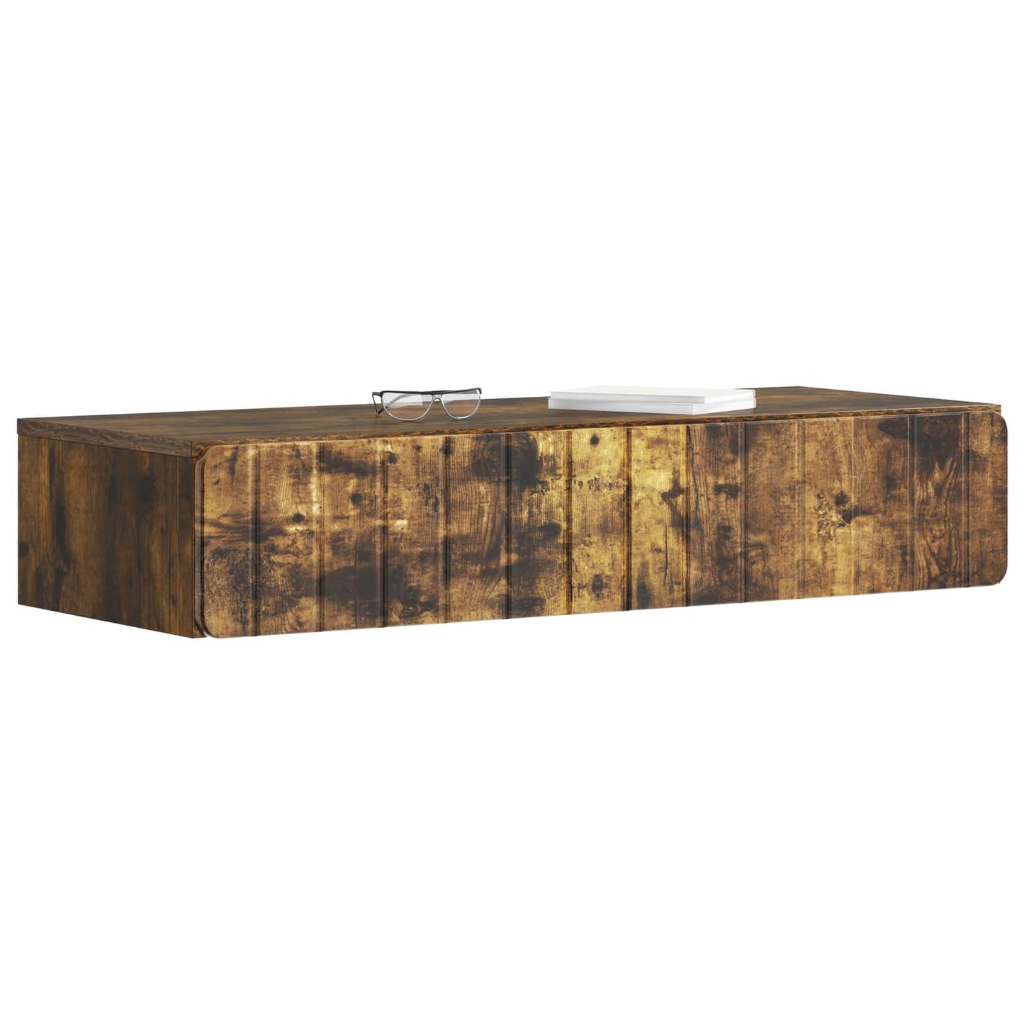 Vegghengt Sidebord Røkt Eik 87,5 x 34,5 x 17 cm Konstruert tre