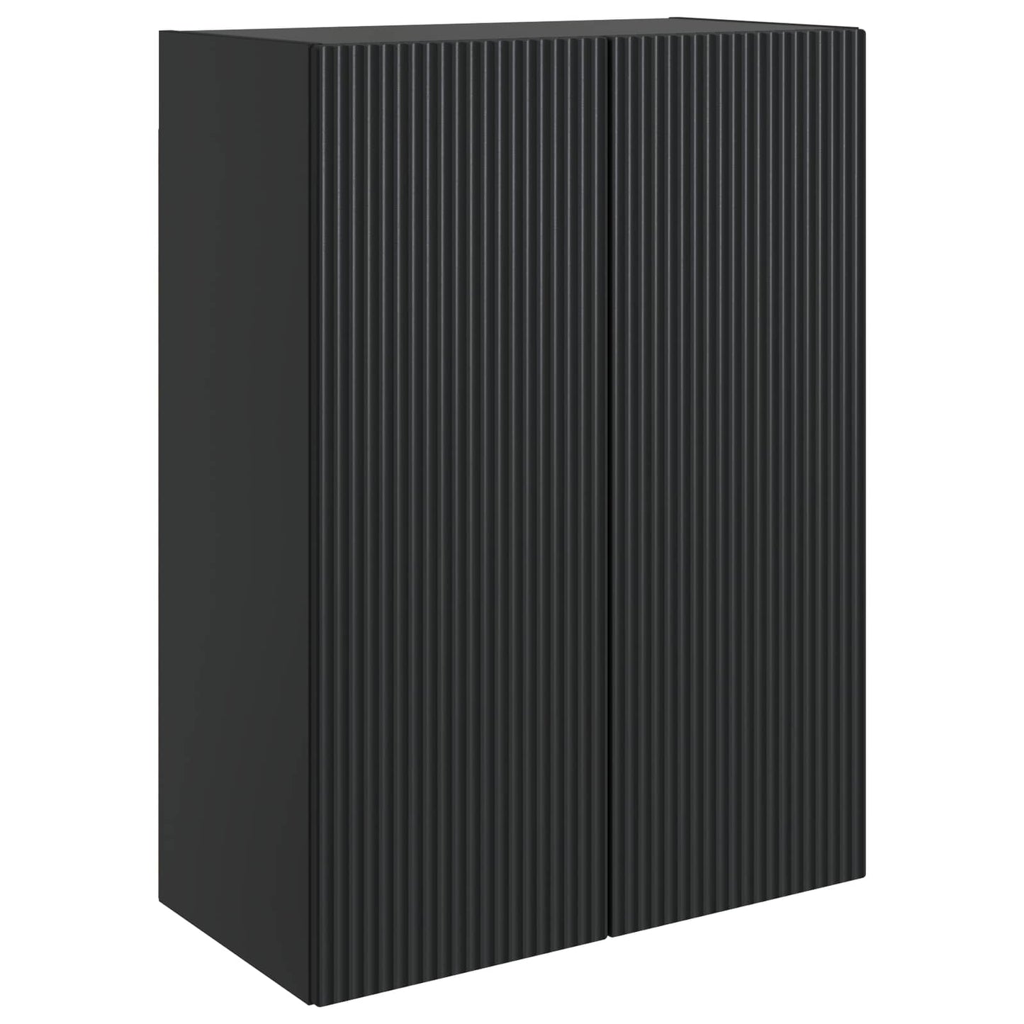 Vegghengt skap Svart 66 x 34,5 x 90 cm Konstruert tre