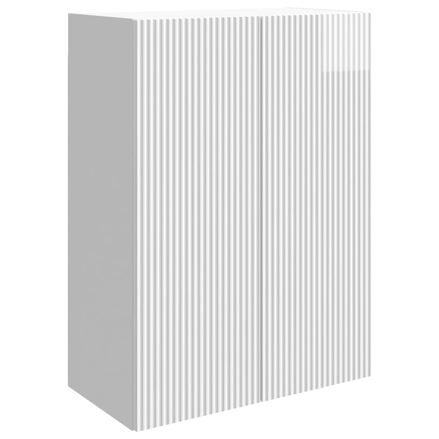 Vegghengt skap Høgglans hvit 66 x 34,5 x 90 cm Konstruert tre