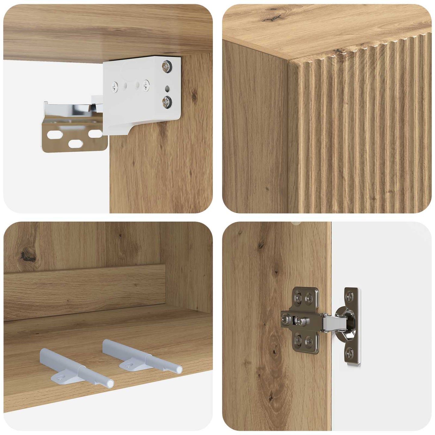 Vegghengt skap Artisan eik 66 x 34,5 x 90 cm Konstruert tre