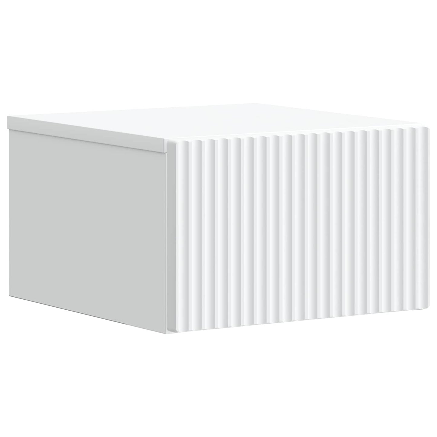 Vegghengt Nattbord 2 pcs Hvit 33 x 34,5 x 20 cm Konstruert tre
