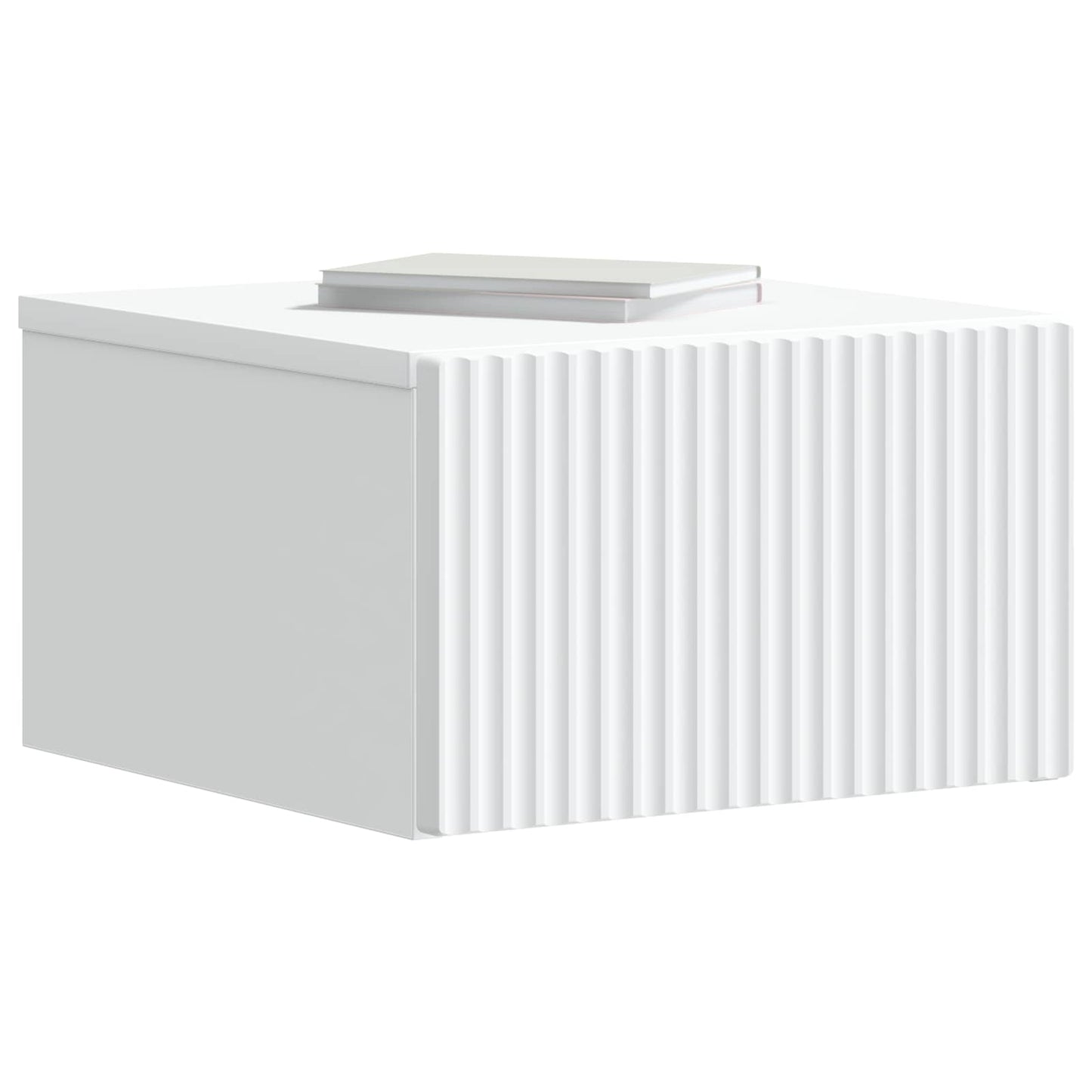 Vegghengt Nattbord 2 pcs Hvit 33 x 34,5 x 20 cm Konstruert tre
