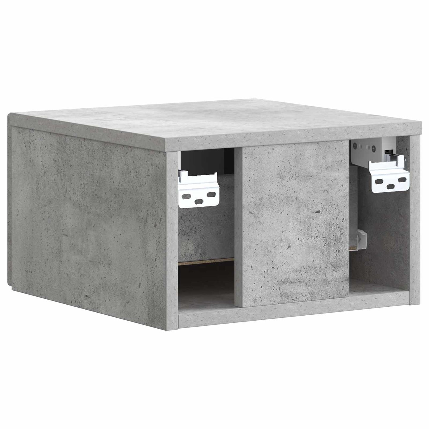 Vegghengt Nattbord med skuff 2 pcs Betonggrå 33 x 34,5 x 20 cm