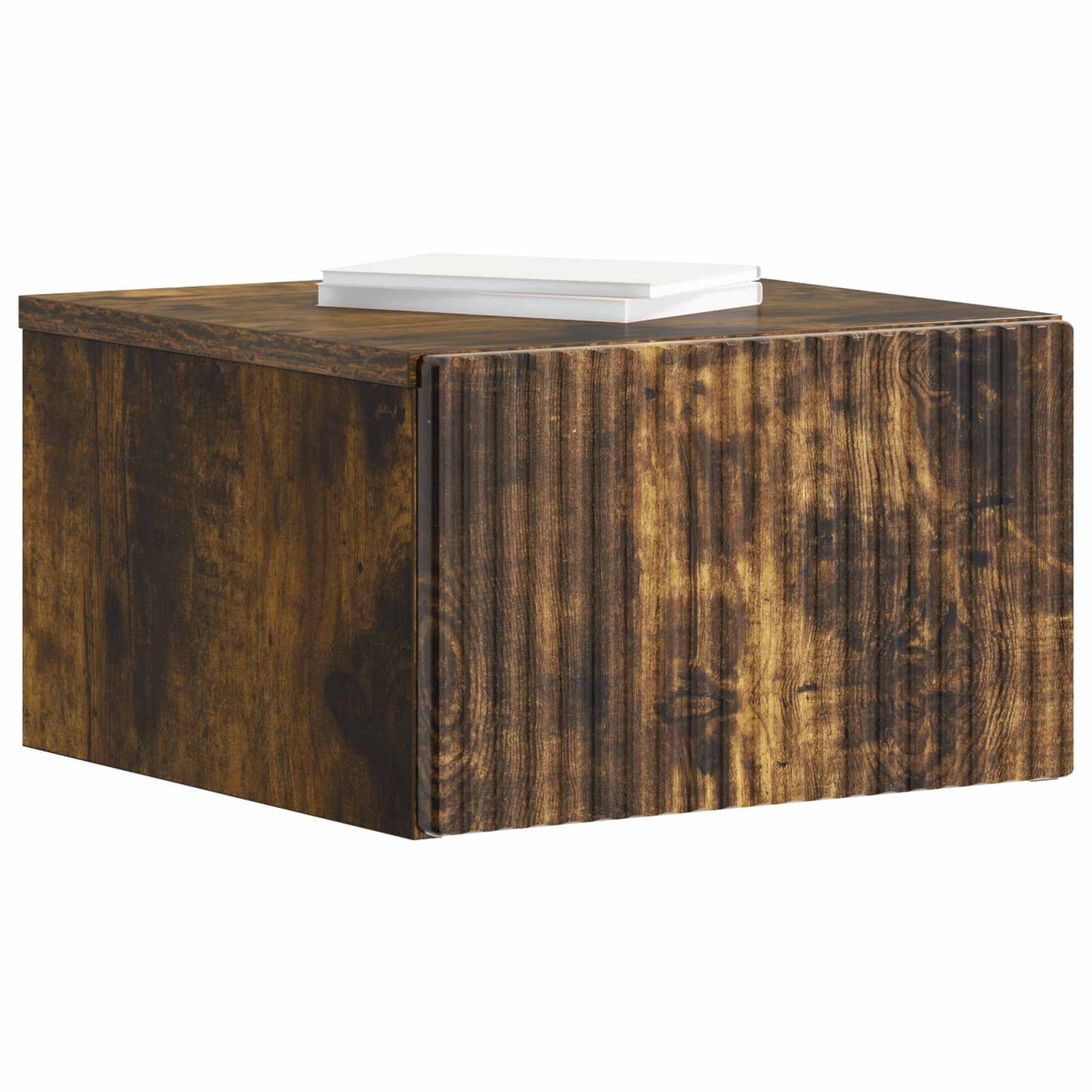 Vegghengt Nattbord Røkt Eik 33 x 34,5 x 20 cm Konstruert tre