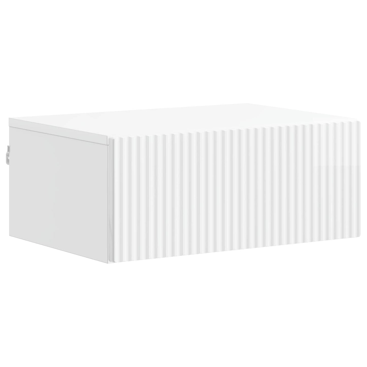Vegghengt Nattbord 2 pcs Høgglans hvit 49 x 34,5 x 20 cm