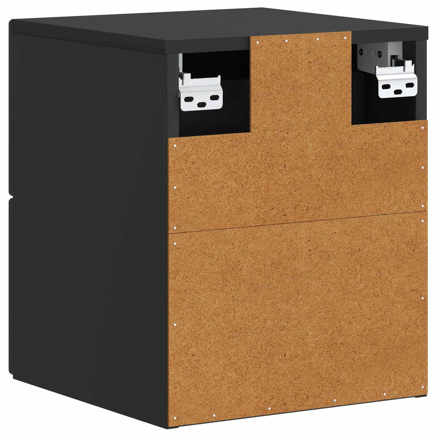 Vegghengt Nattbord Svart 33 x 34,5 x 40 cm Konstruert tre
