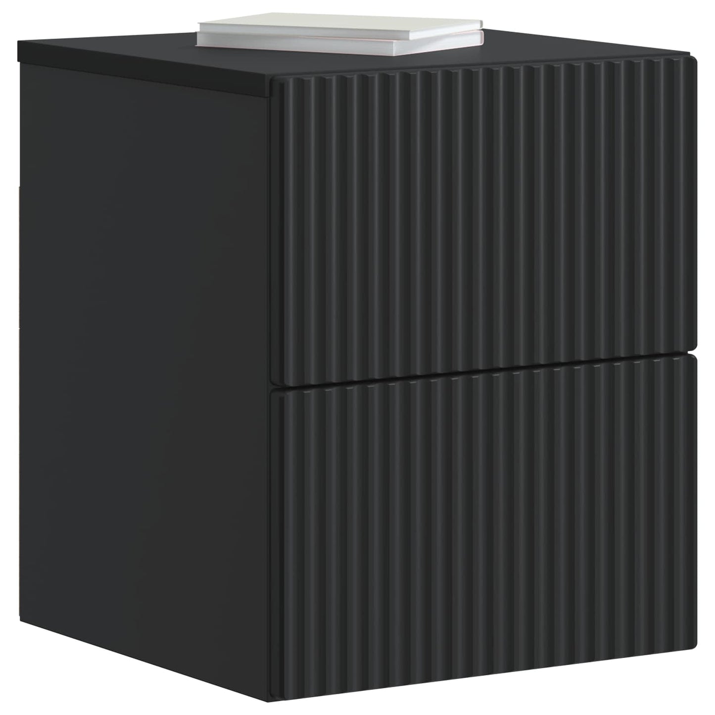 Vegghengt Nattbord Svart 33 x 34,5 x 40 cm Konstruert tre
