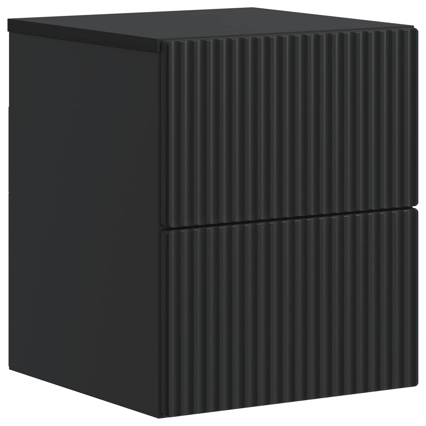 Vegghengt Nattbord 2 pcs Svart 33 x 34,5 x 40 cm Konstruert tre