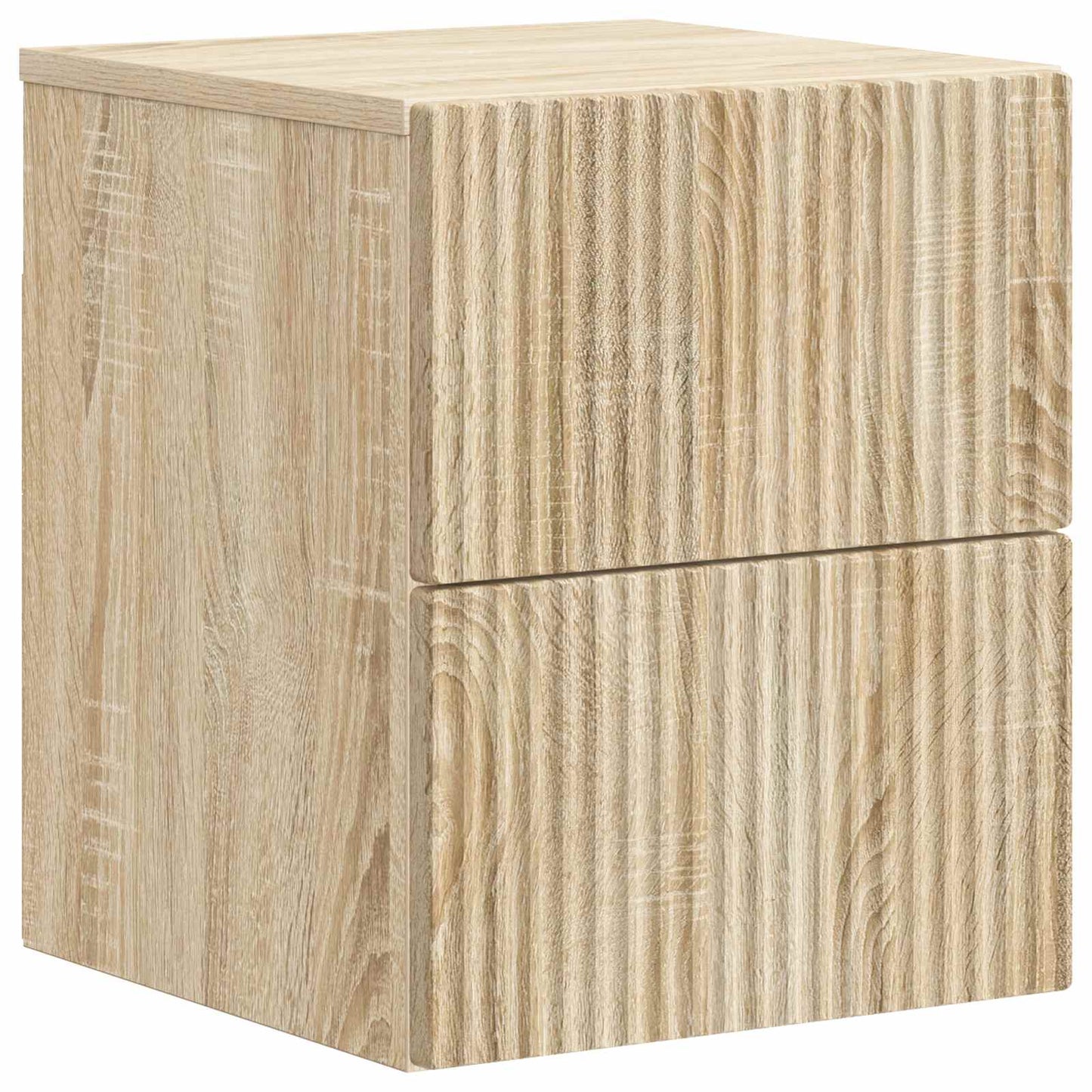 Vegghengt Nattbord med skuff 2 pcs Sonoma eik 33 x 34,5 x 40 cm