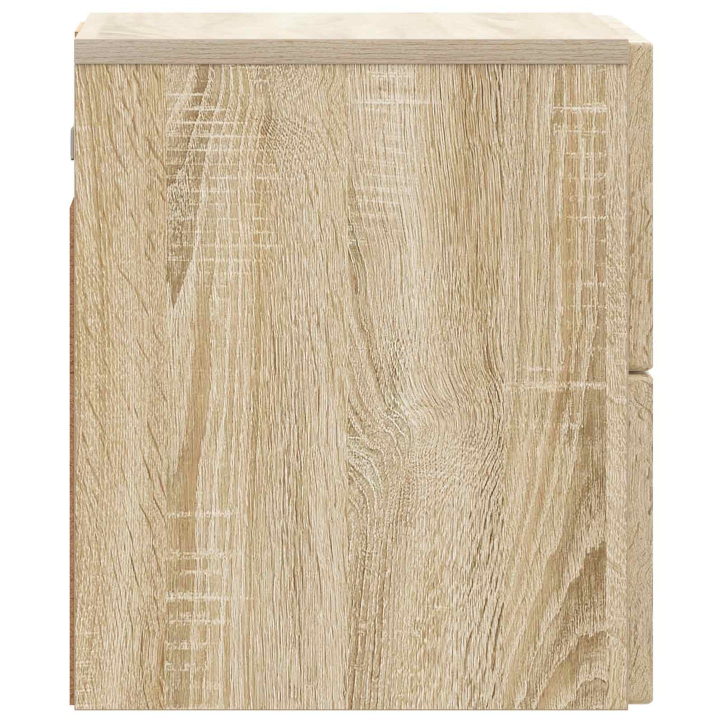 Vegghengt Nattbord med skuff 2 pcs Sonoma eik 33 x 34,5 x 40 cm