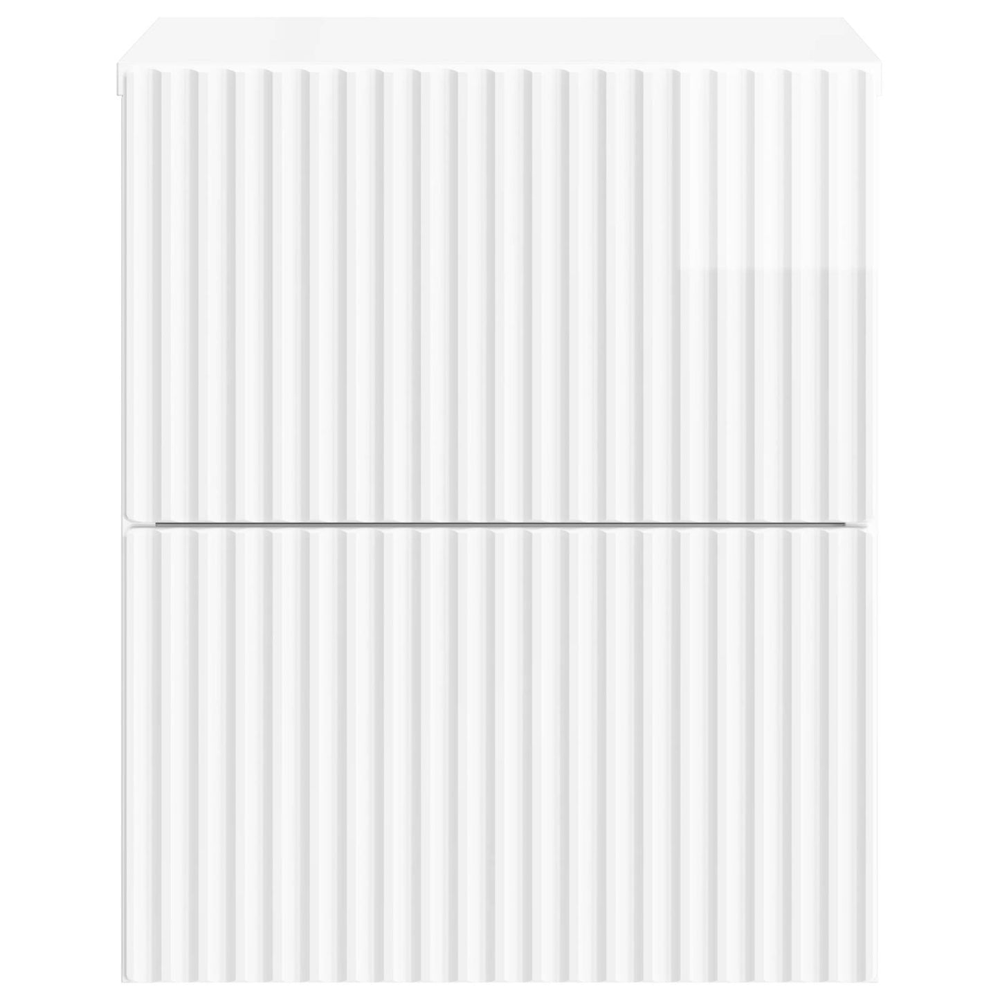 Vegghengt Nattbord 2 pcs Høgglans hvit 33 x 34,5 x 40 cm