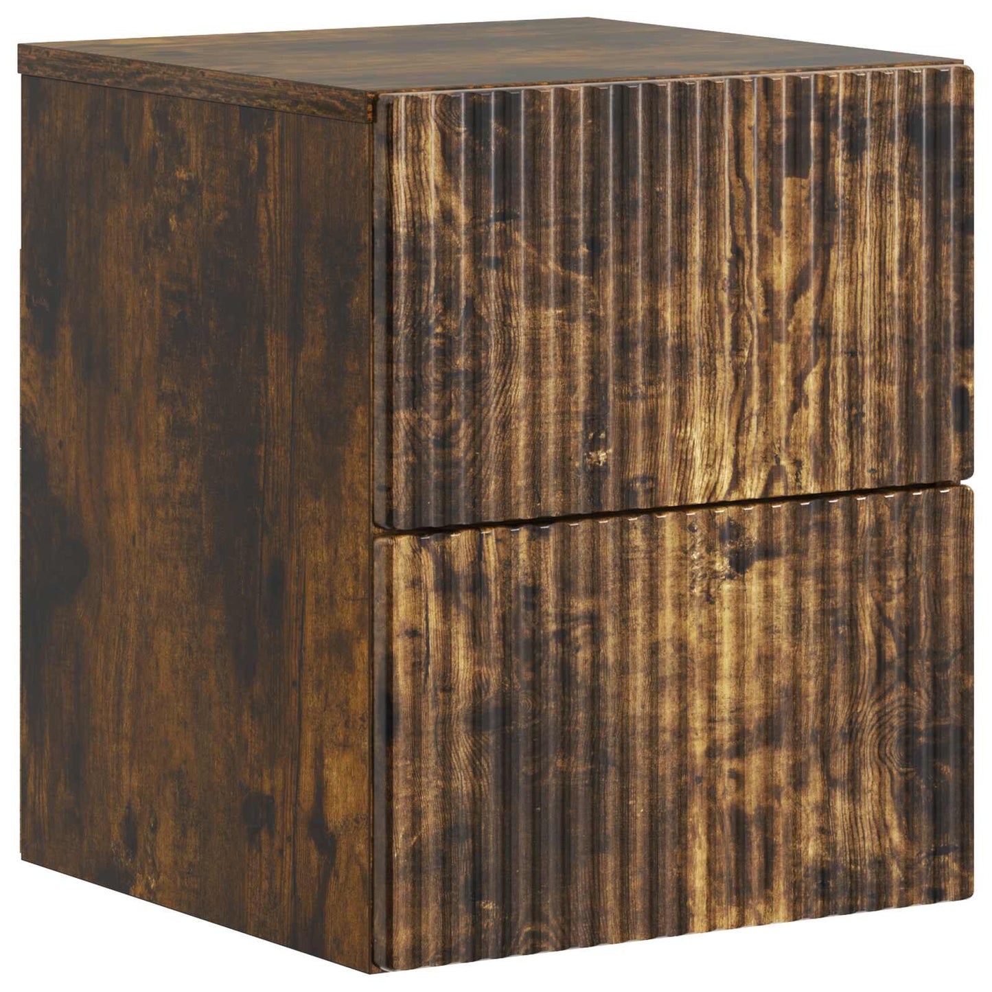 Vegghengt Nattbord Røkt Eik 33 x 34,5 x 40 cm Konstruert tre
