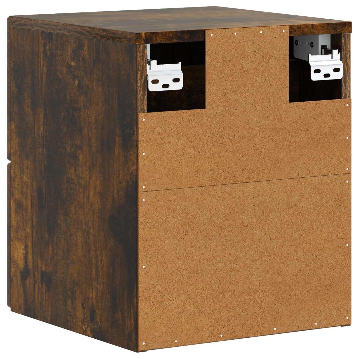 Vegghengt Nattbord med skuff 2 pcs Røkt Eik 33 x 34,5 x 40 cm