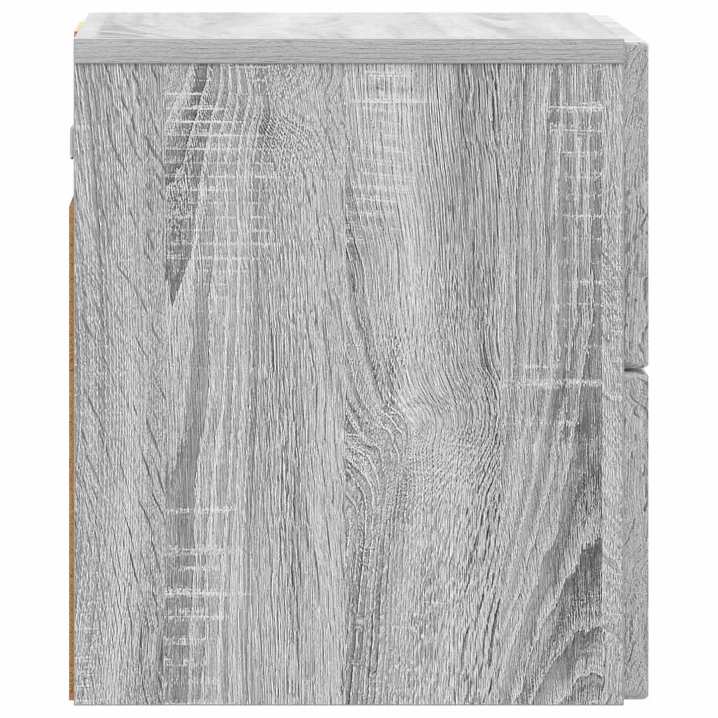 Vegghengt Nattbord med skuff 2 pcs Grå sonoma 33 x 34,5 x 40 cm