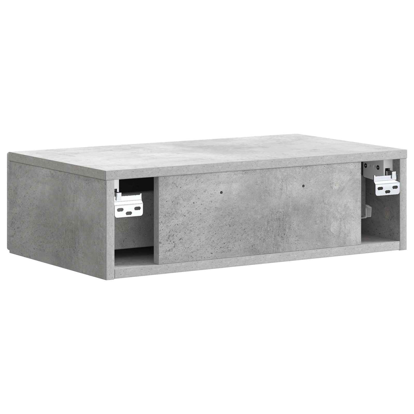 Vegghengt Sidebord Betonggrå 59 x 34,5 x 17 cm Konstruert tre