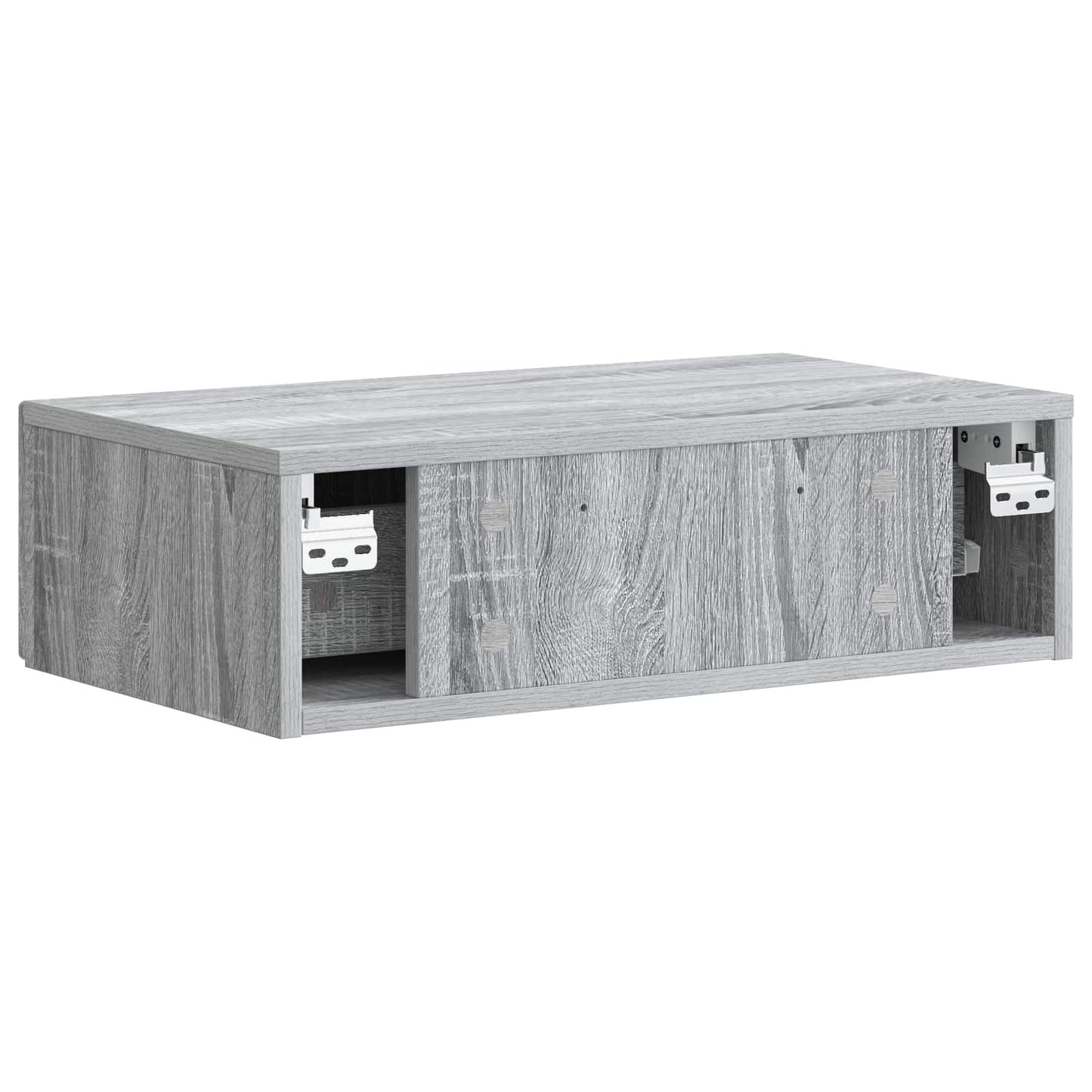 Vegghengt Sidebord Grå sonoma 59 x 34,5 x 17 cm Konstruert tre