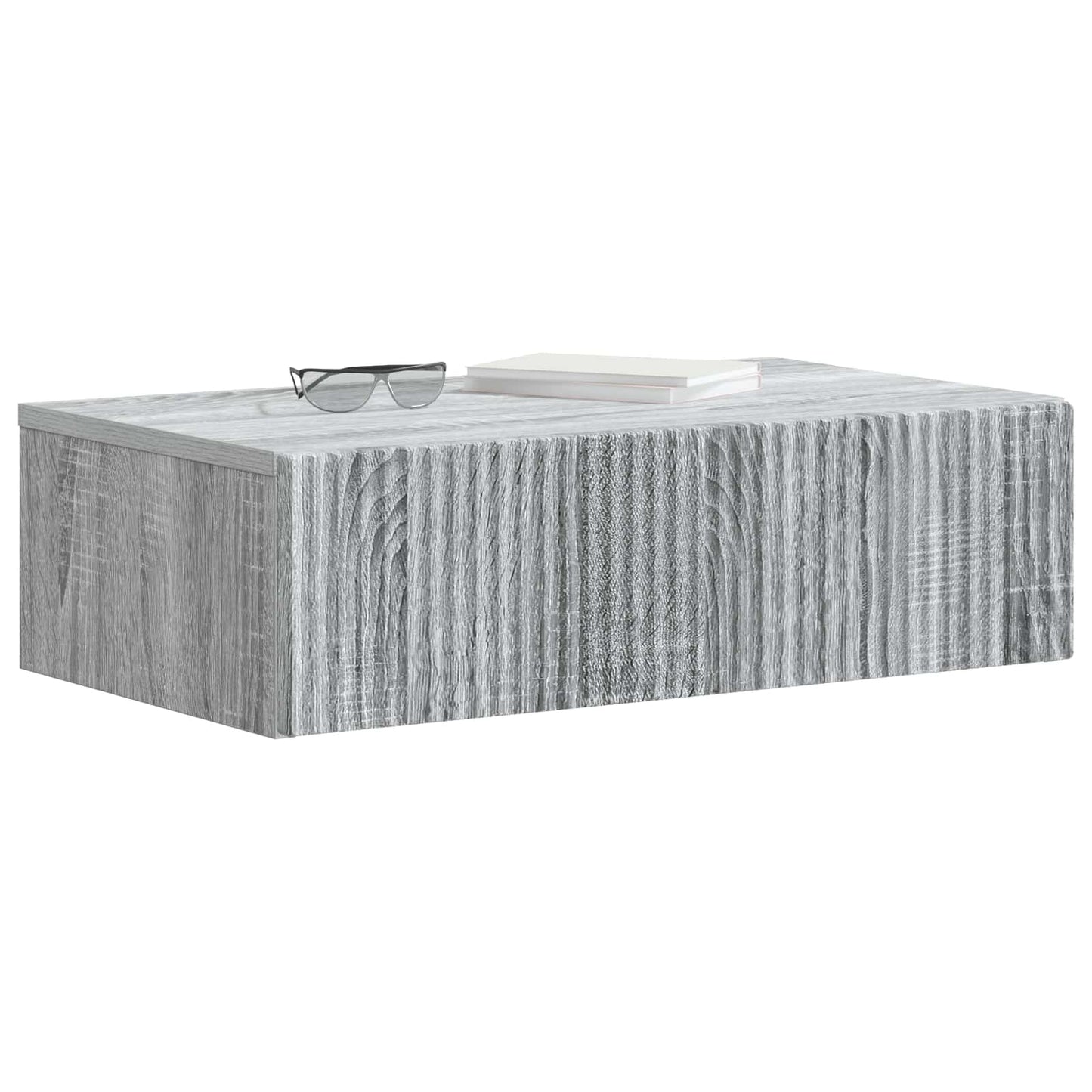 Vegghengt Sidebord Grå sonoma 59 x 34,5 x 17 cm Konstruert tre