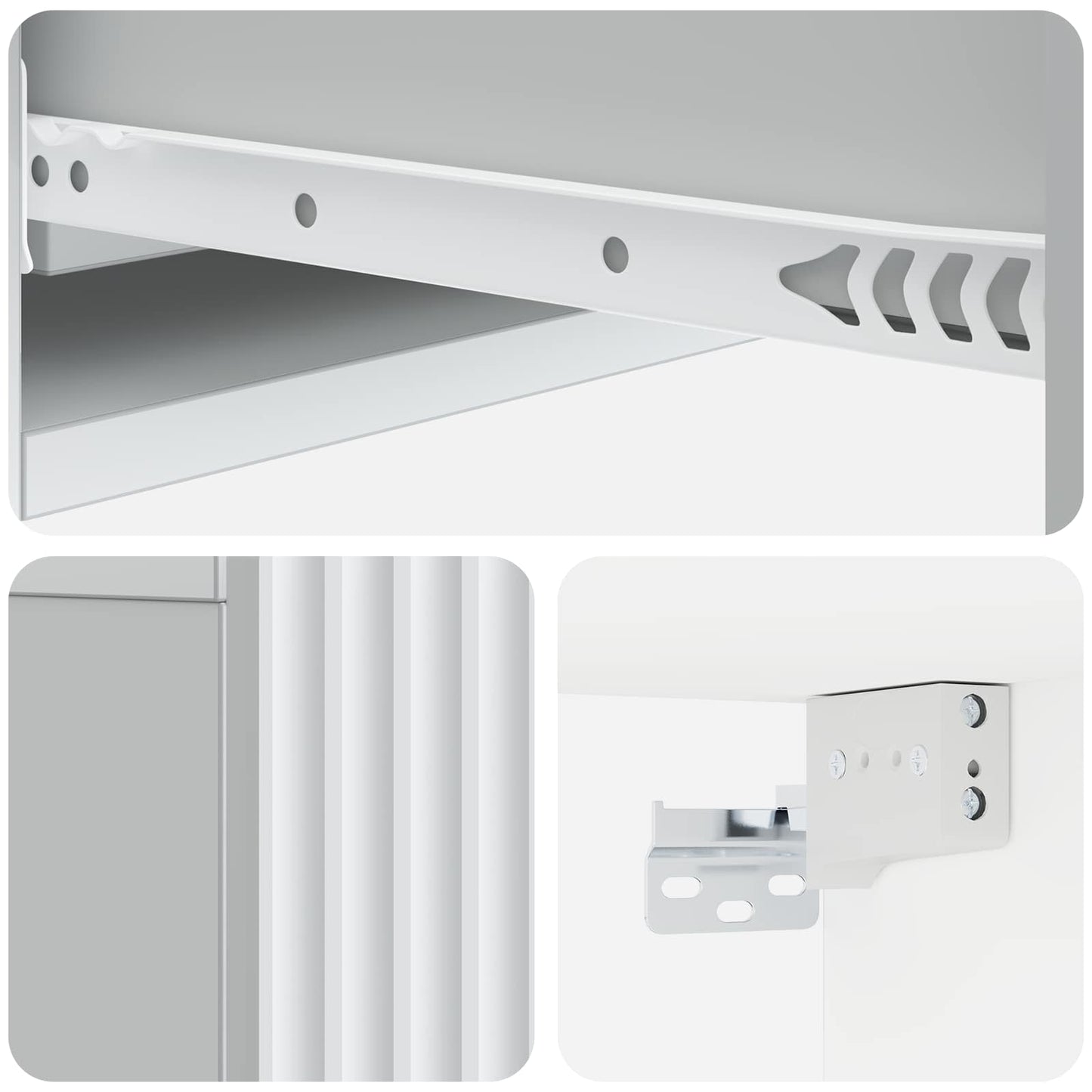 Vegghengt Sidebord Hvit 87,5 x 34,5 x 17 cm Konstruert tre