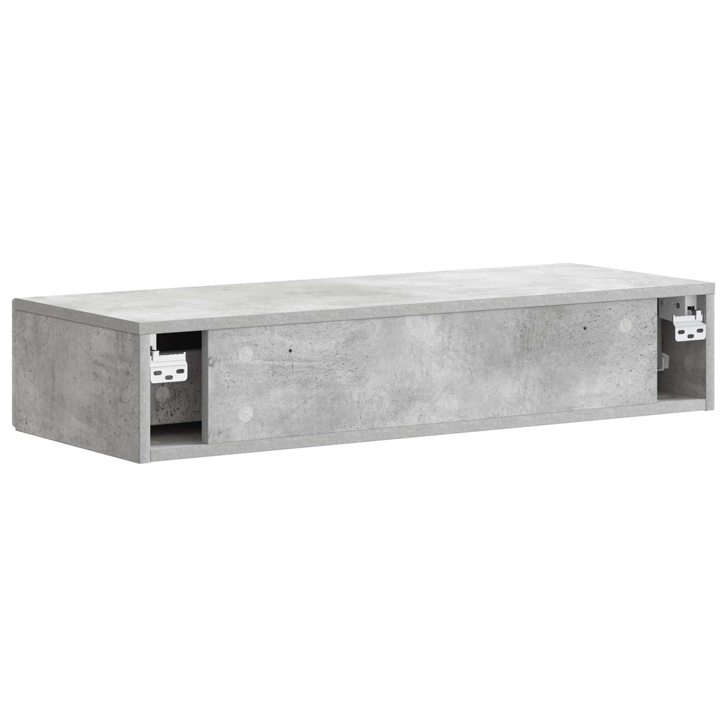 Vegghengt Sidebord Betonggrå 87,5 x 34,5 x 17 cm Konstruert tre