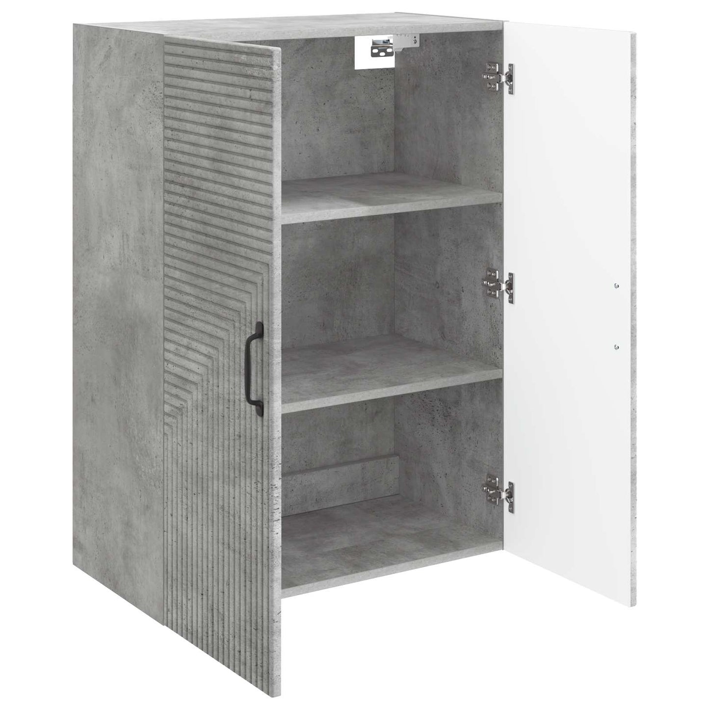 Vegghengt skap Betonggrå 66 x 34,5 x 90 cm Konstruert tre