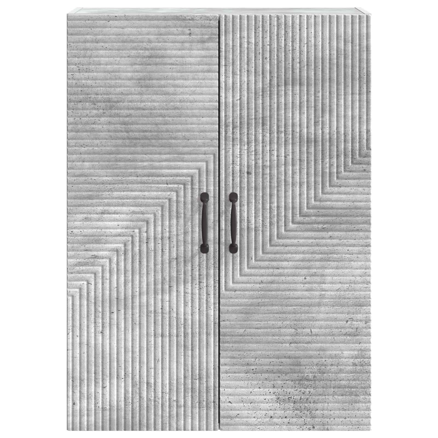 Vegghengt skap Betonggrå 66 x 34,5 x 90 cm Konstruert tre
