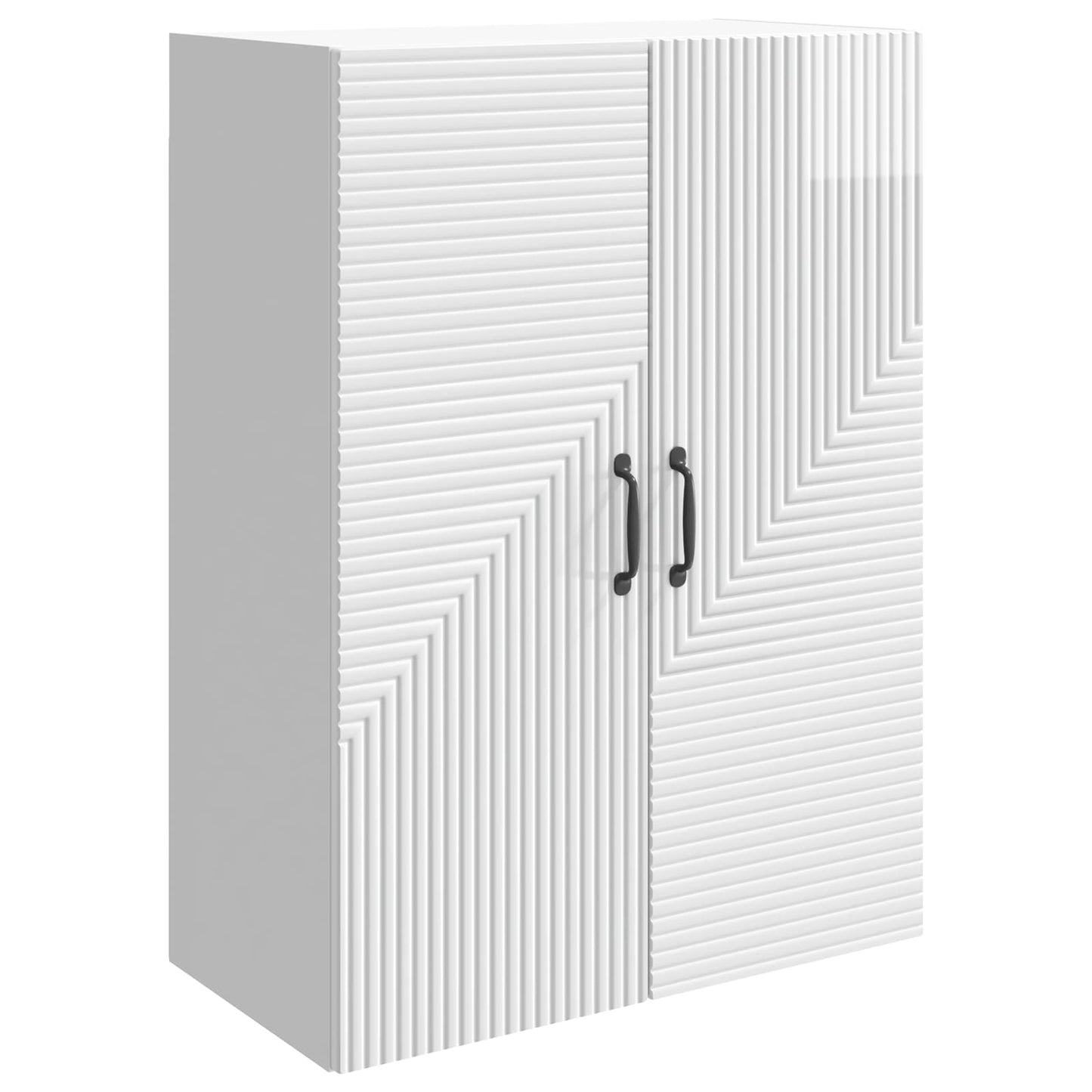 Vegghengt skap Høgglans hvit 66 x 34,5 x 90 cm Konstruert tre