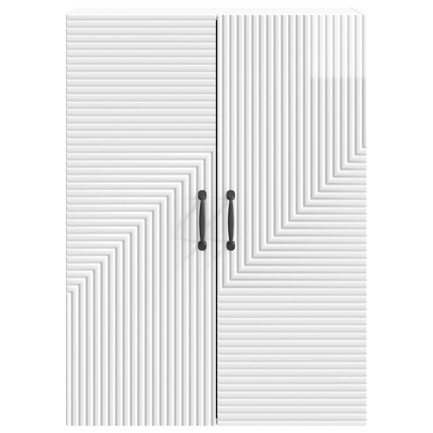 Vegghengt skap Høgglans hvit 66 x 34,5 x 90 cm Konstruert tre