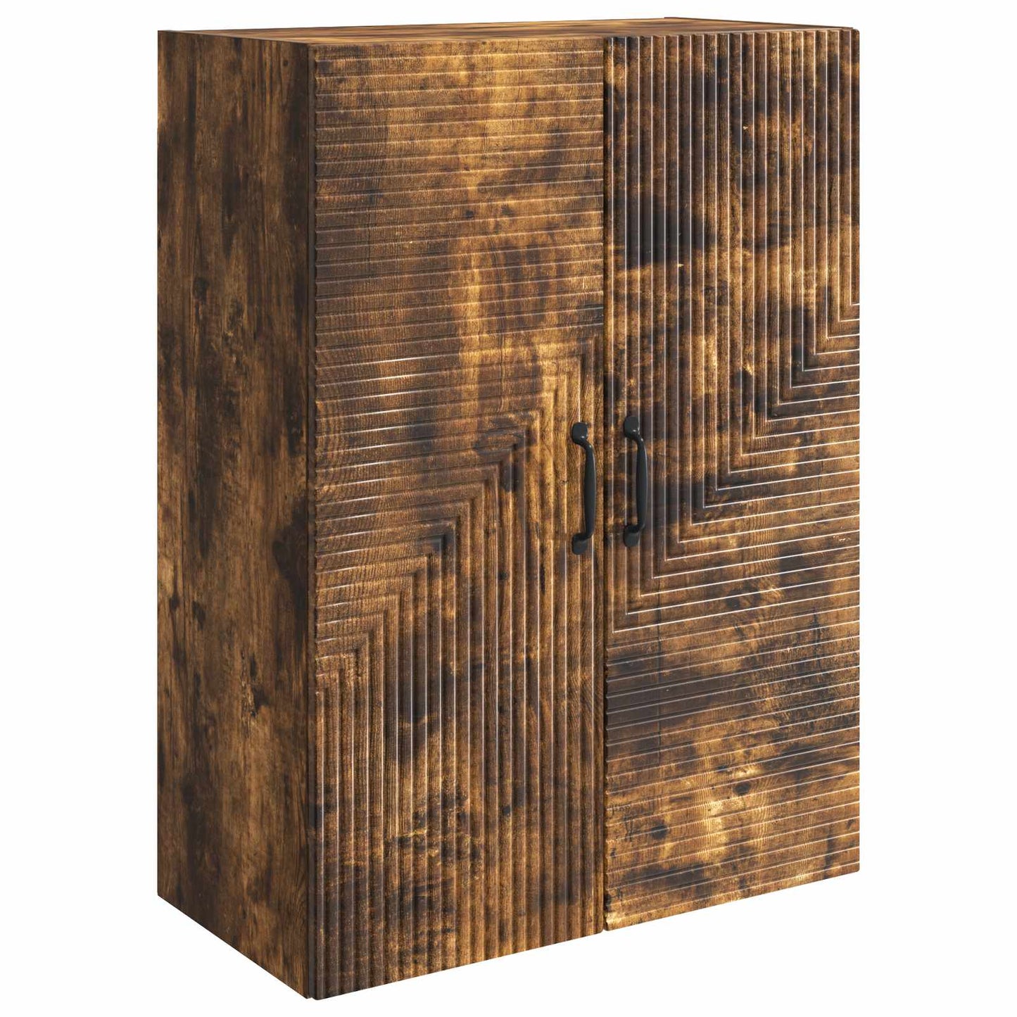 Vegghengt skap Røkt Eik 66 x 34,5 x 90 cm Konstruert tre