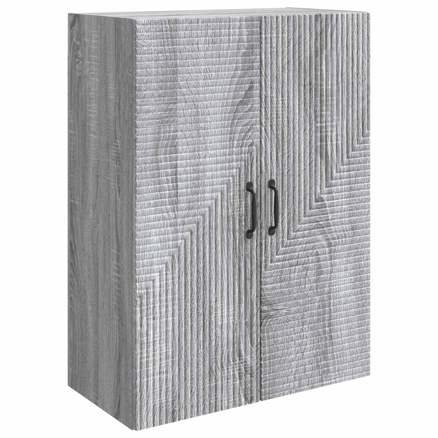 Vegghengt skap Grå Sonoma 66 x 34,5 x 90 cm Konstruert tre