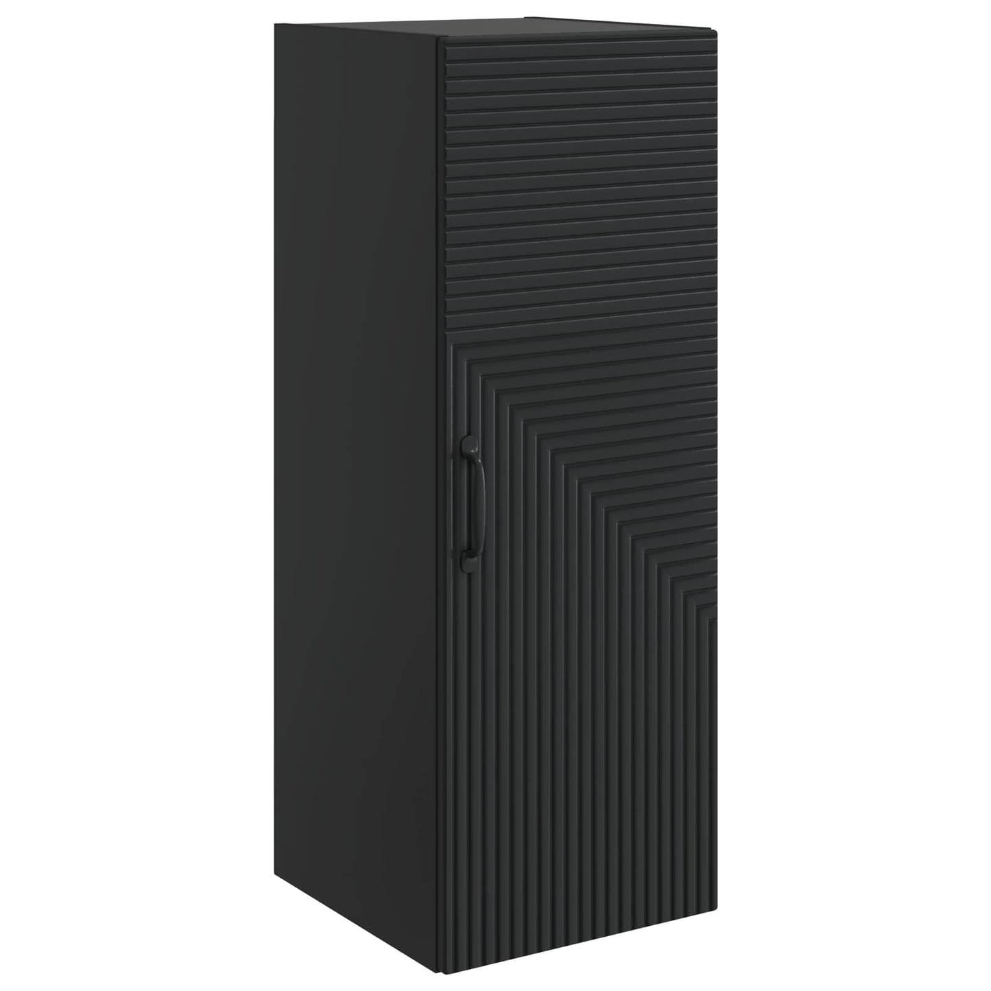 Vegghengt skap Svart 33 x 34,5 x 90 cm Konstruert tre