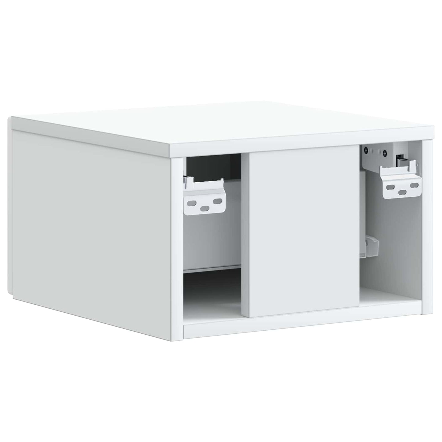 Vegghengt Nattbord 2 pcs Hvit 34,5 x 33 x 20 cm Konstruert tre