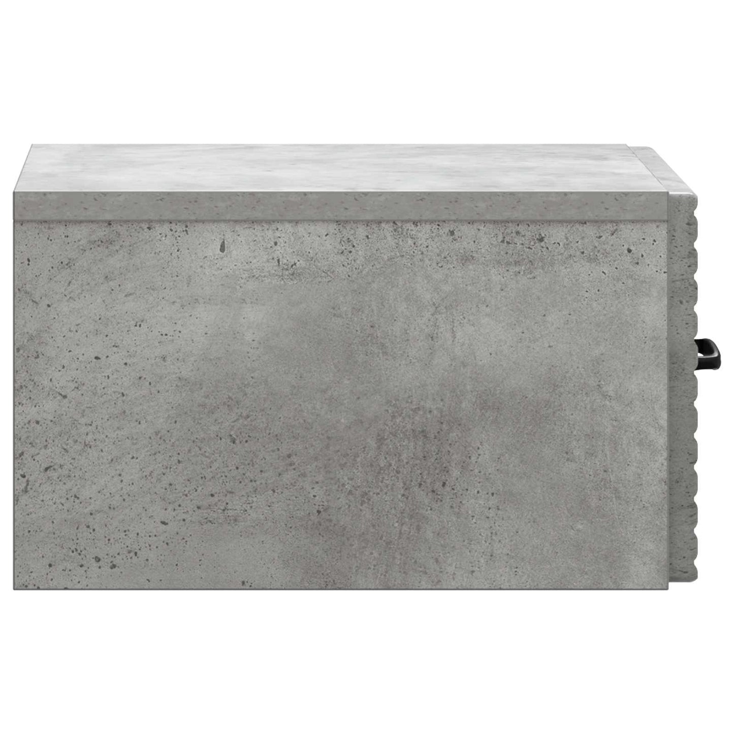 Vegghengt Nattbord med skuff 2 pcs Betonggrå 34,5 x 33 x 20 cm