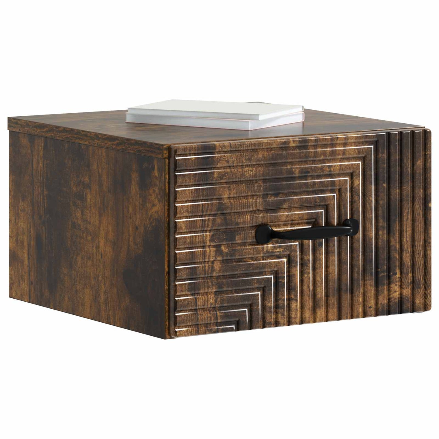 Vegghengt Nattbord Røkt Eik 34,5 x 33 x 20 cm Konstruert tre