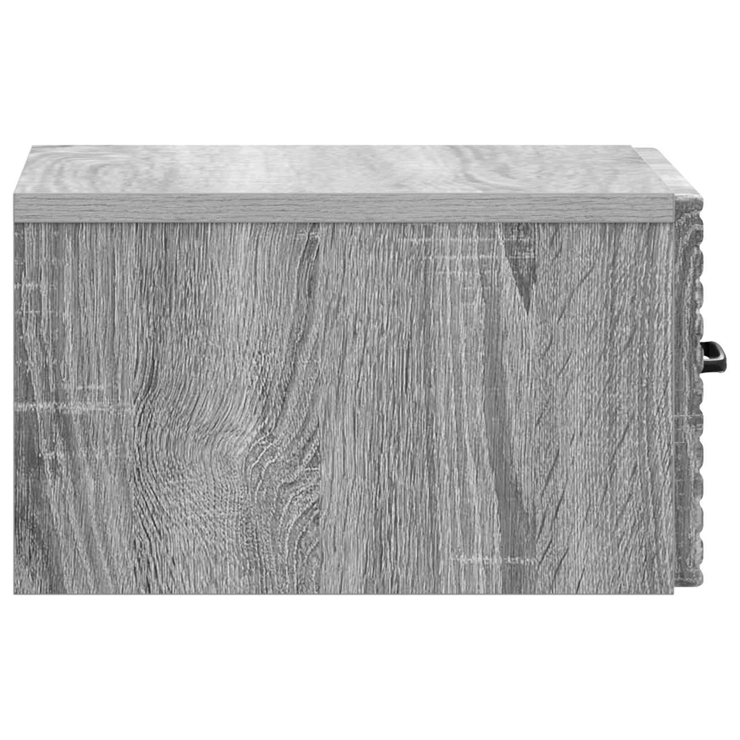Vegghengt Nattbord med skuff 2 pcs Grå sonoma 34,5 x 33 x 20 cm