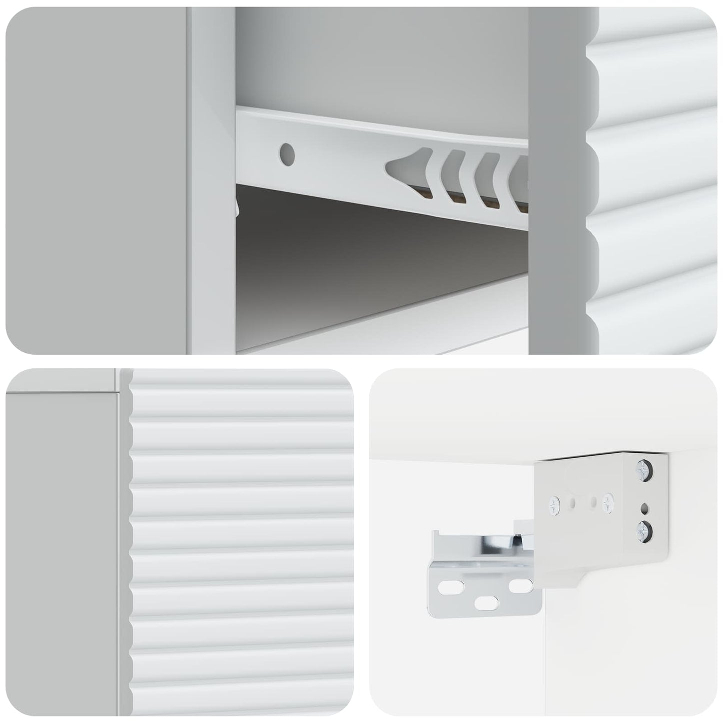 Vegghengt Nattbord 2 pcs Hvit 49 x 34,5 x 20 cm Konstruert tre