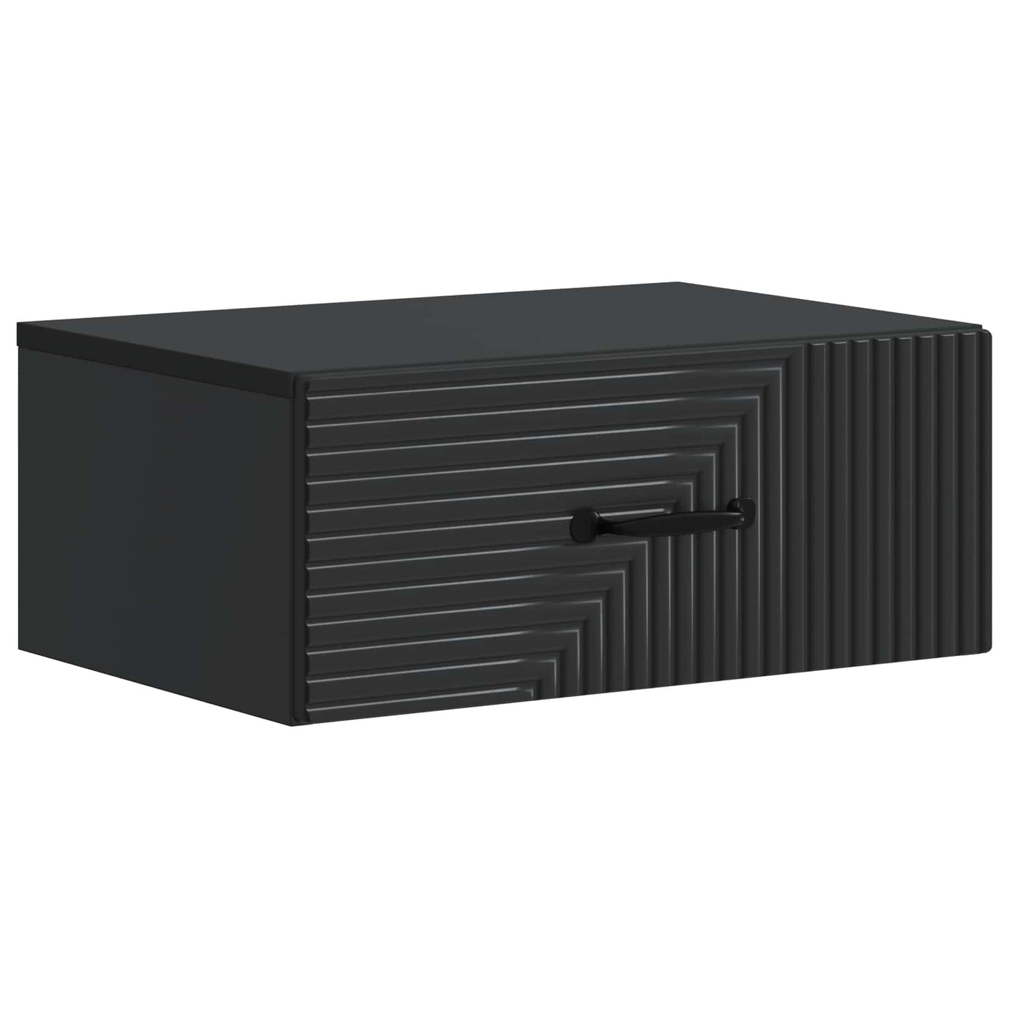 Vegghengt Nattbord Svart 49 x 34,5 x 20 cm Konstruert tre