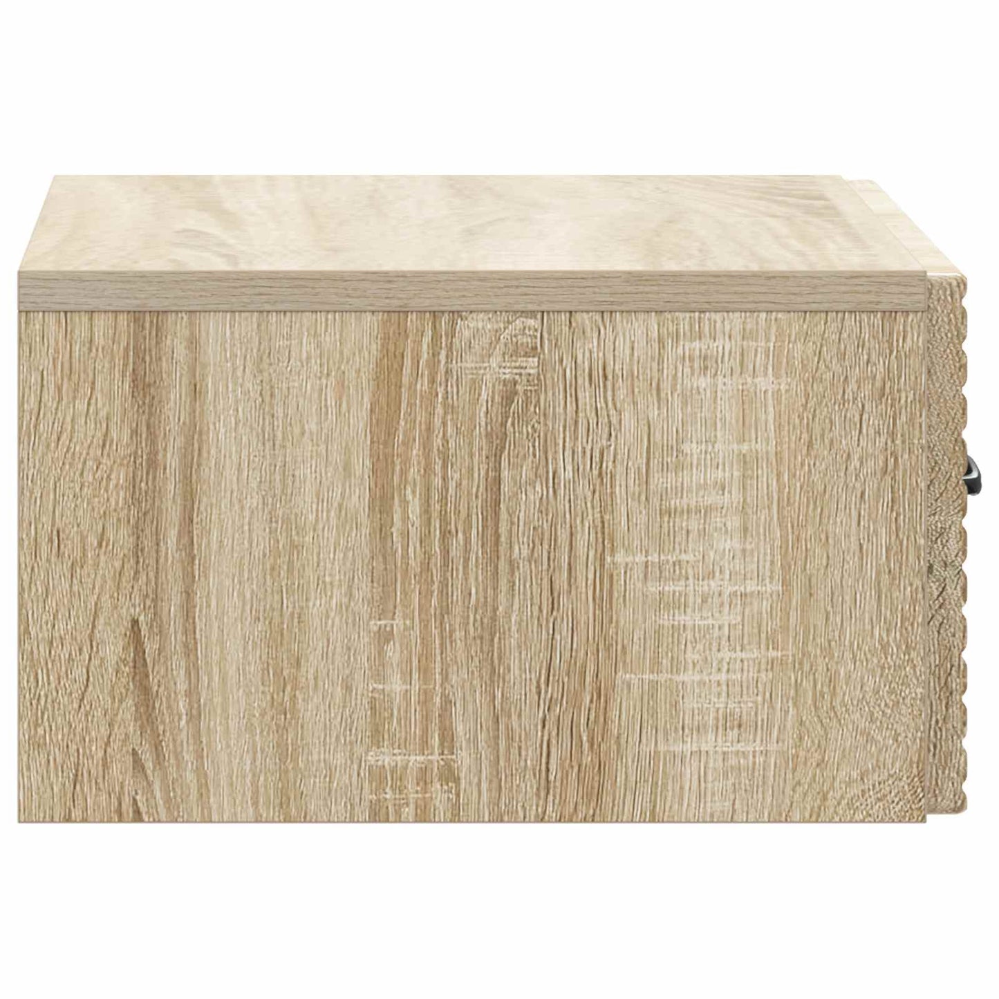 Vegghengt Nattbord med skuff 2 pcs Sonoma eik 49 x 34,5 x 20 cm