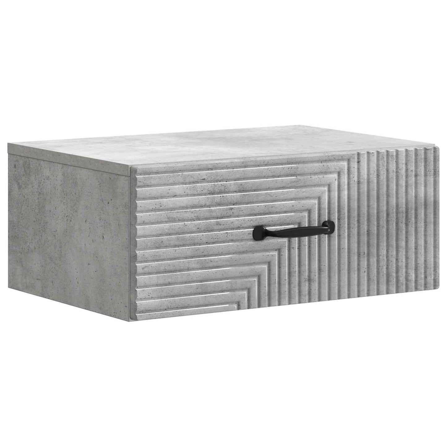 Vegghengt Nattbord med skuff 2 pcs Betonggrå 49 x 34,5 x 20 cm