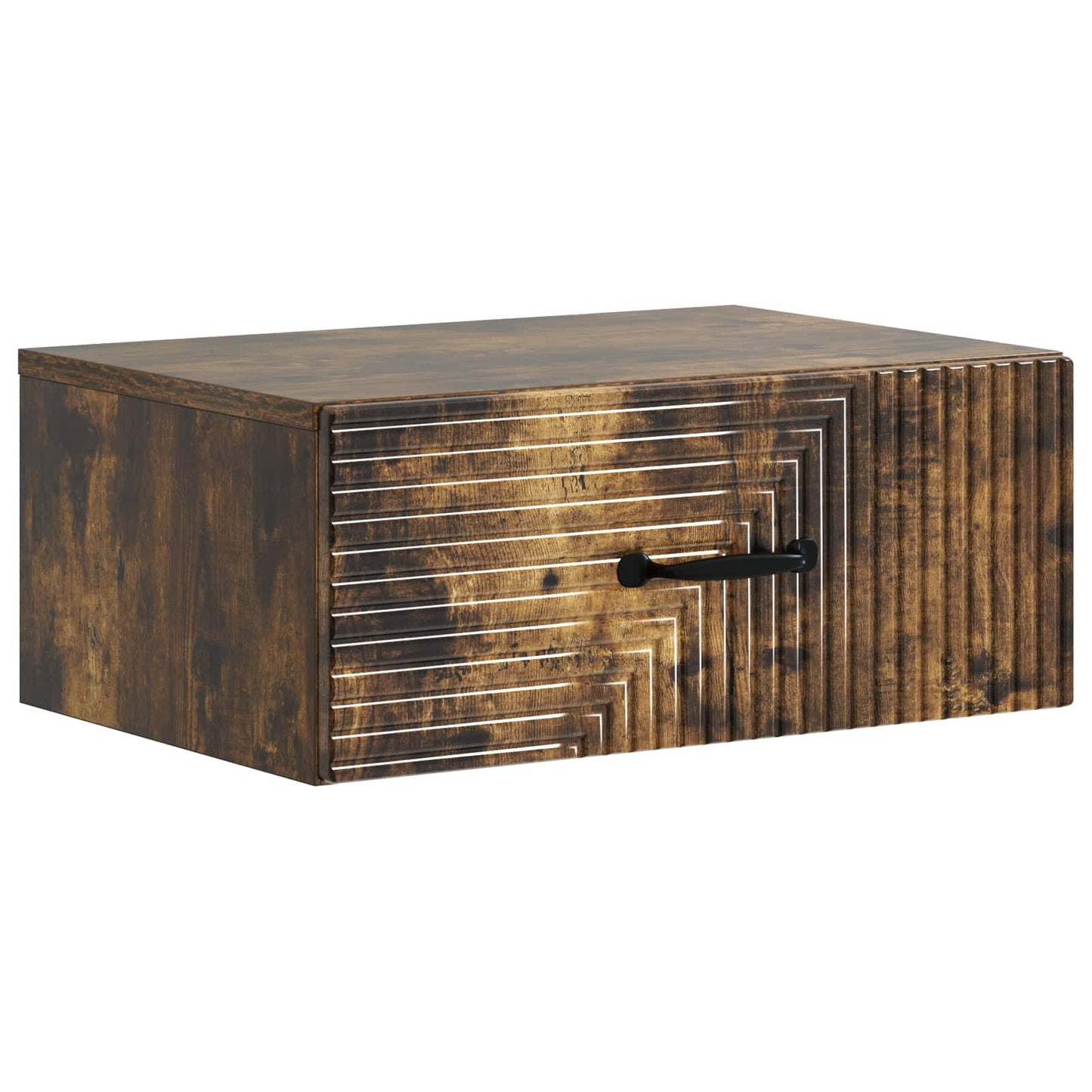 Vegghengt Nattbord Røkt Eik 49 x 34,5 x 20 cm Konstruert tre