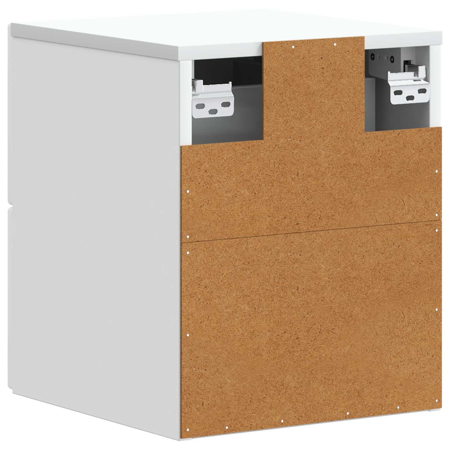 Vegghengt Nattbord 2 pcs Hvit 34,5 x 33 x 40 cm Konstruert tre