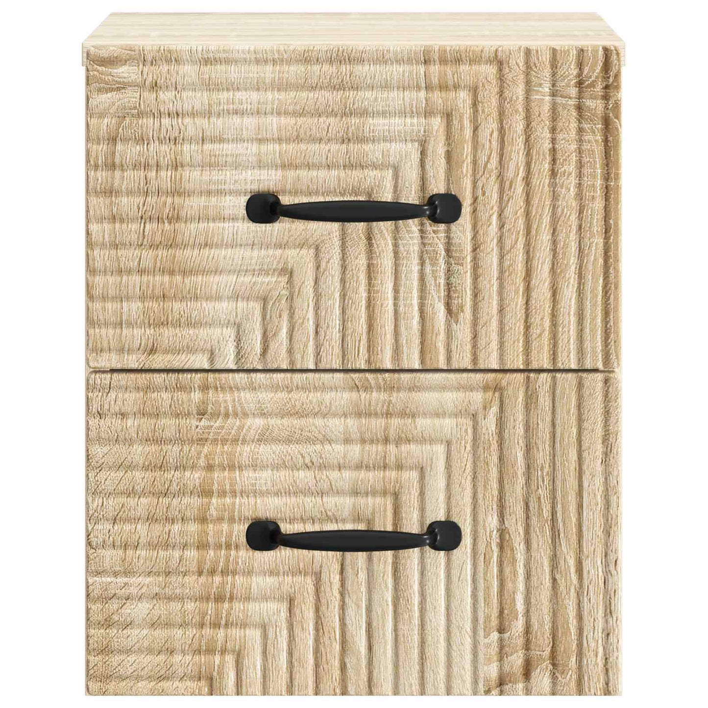 Vegghengt Nattbord med skuff 2 pcs Sonoma eik 34,5 x 33 x 40 cm