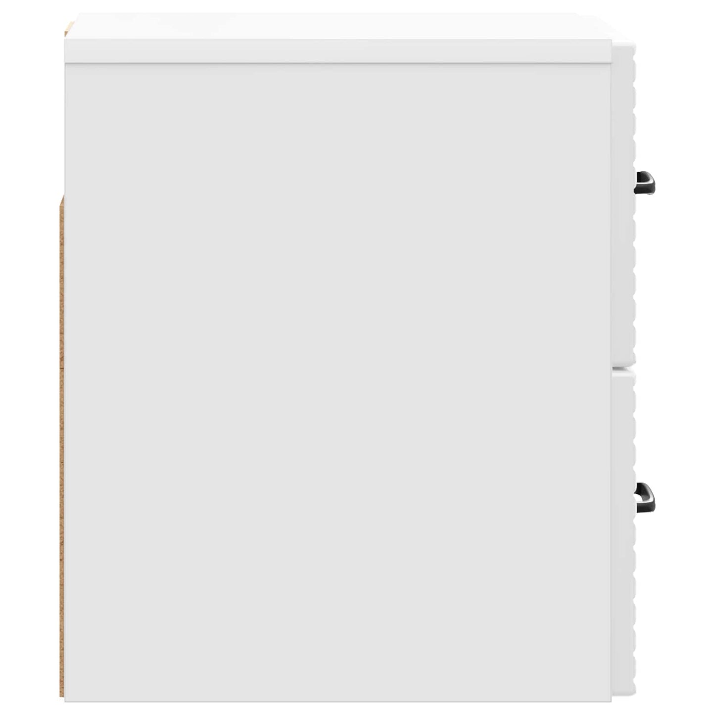 Vegghengt Nattbord 2 pcs Høgglans hvit 34,5 x 33 x 40 cm