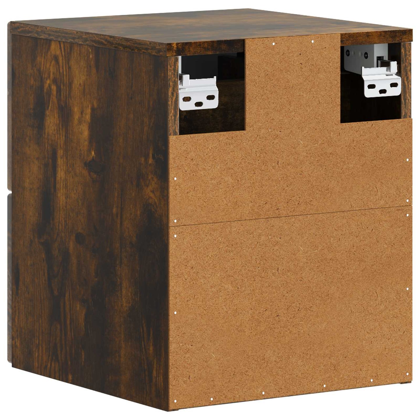 Vegghengt Nattbord Røkt Eik 34,5 x 33 x 40 cm Konstruert tre