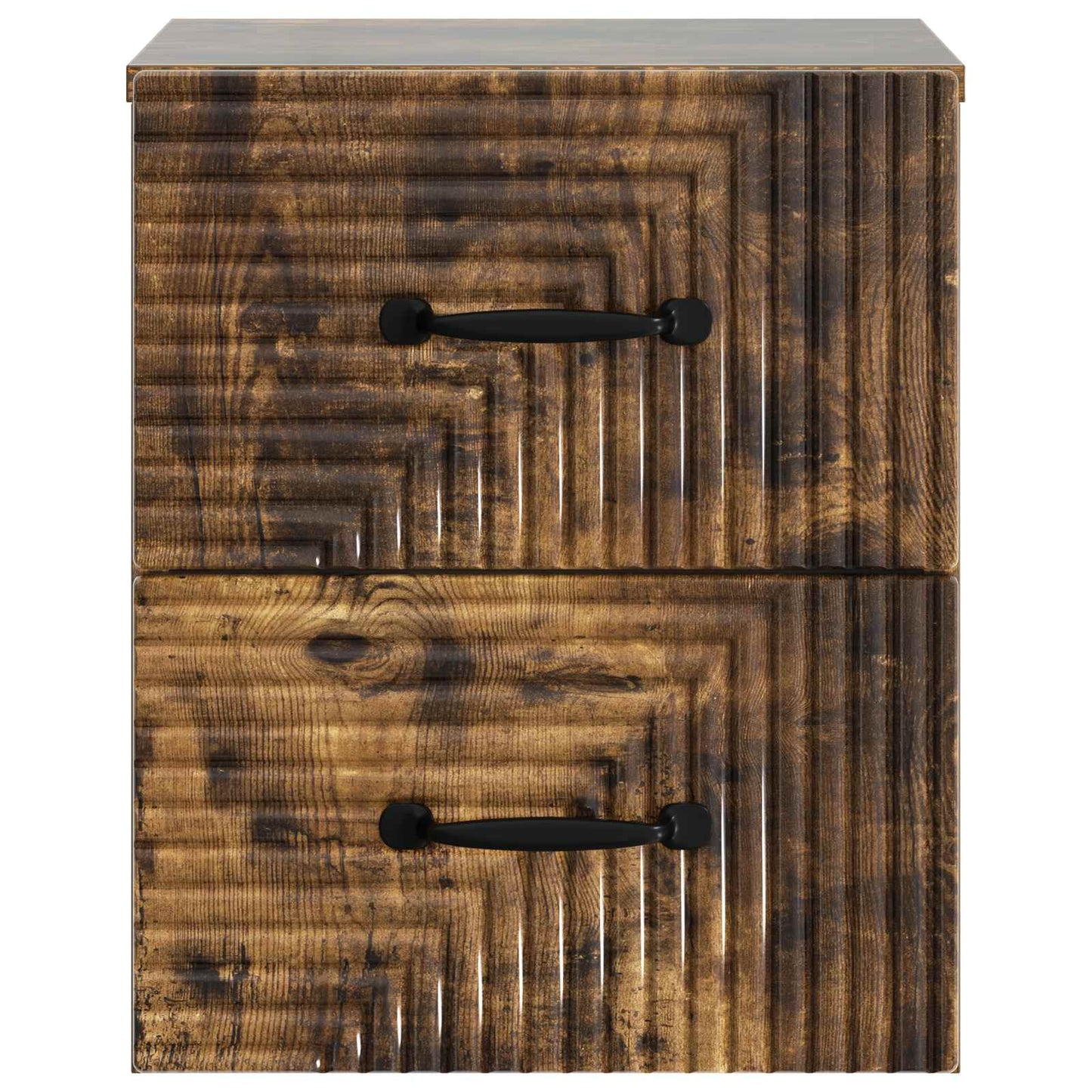 Vegghengt Nattbord Røkt Eik 34,5 x 33 x 40 cm Konstruert tre