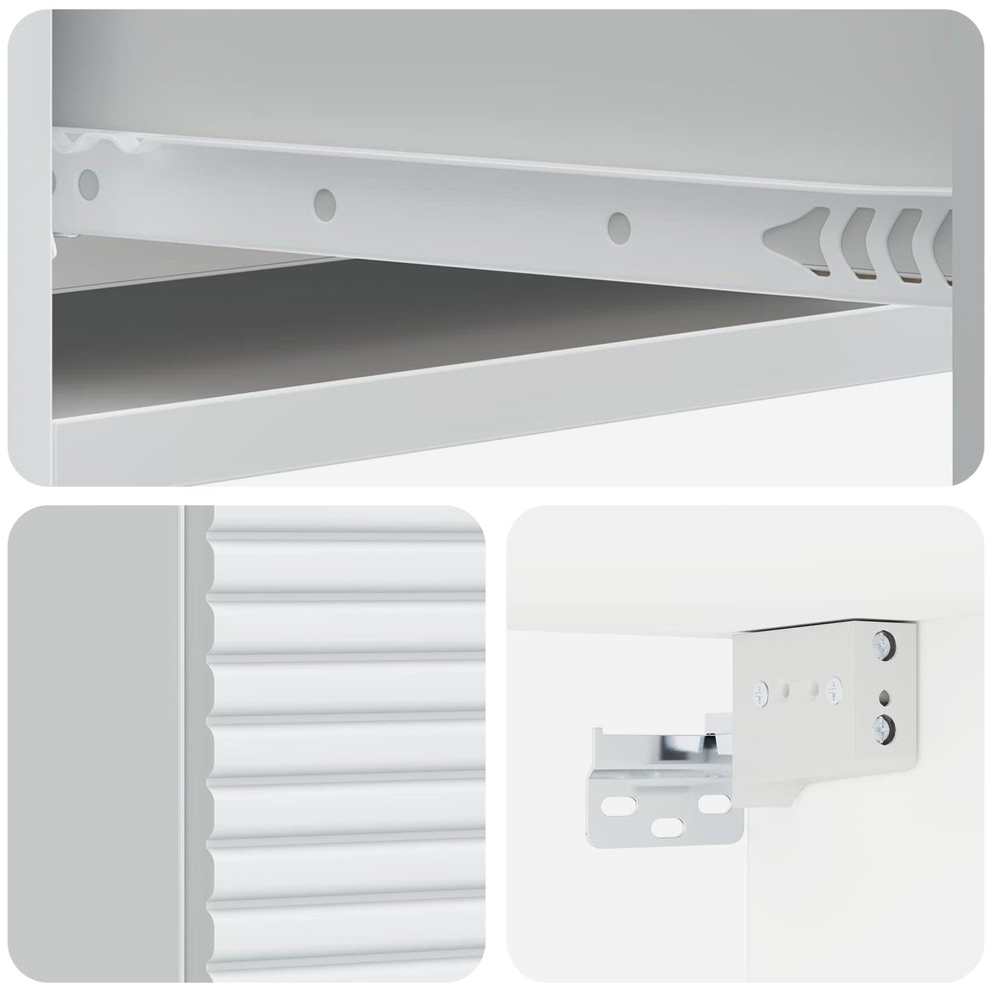 Vegghengt Sidebord Hvit 59 x 34,5 x 17 cm Konstruert tre
